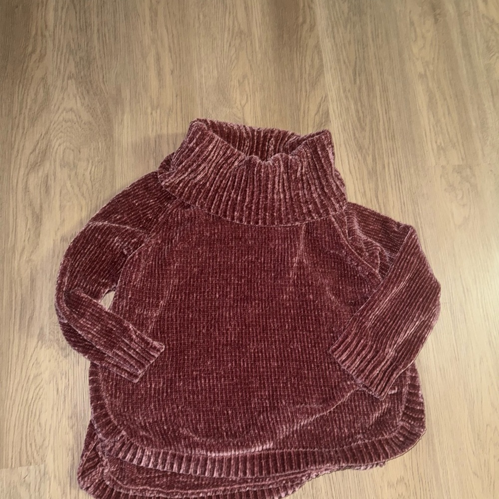 Jones New York‎ Velvet Burgundy Turtleneck Sweater